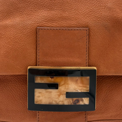 Fendi Big Mama Vitello Savana Leather Baguette