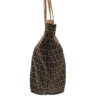 2006 Fendi Zucchino Monogram Tote Bag Brown
