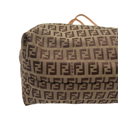 2006 Fendi Zucchino Monogram Tote Bag Brown