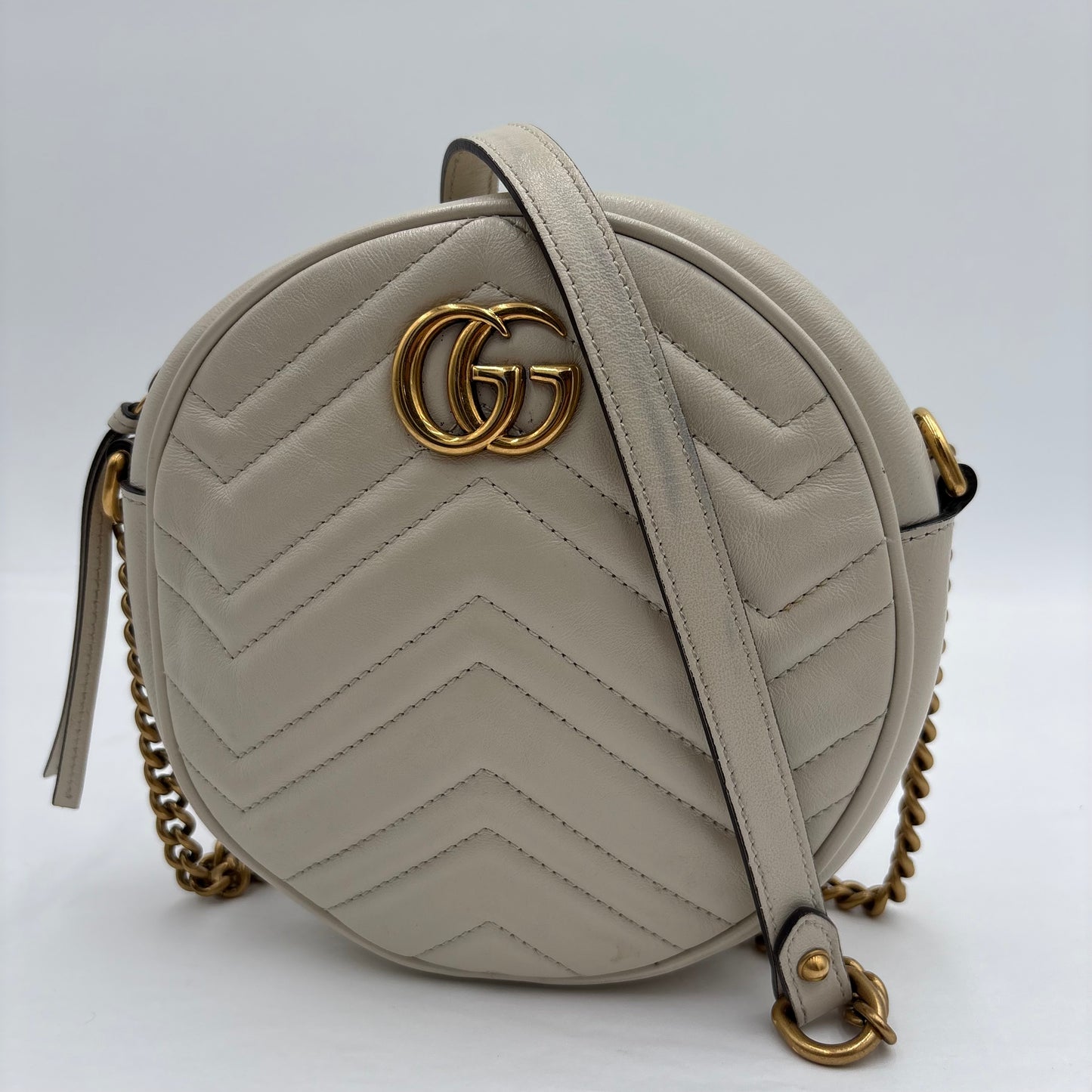Gucci GG Marmont Round Crossbody Bag