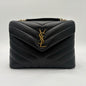 2022 Saint Laurent Loulou Small Shoulder Bag Black