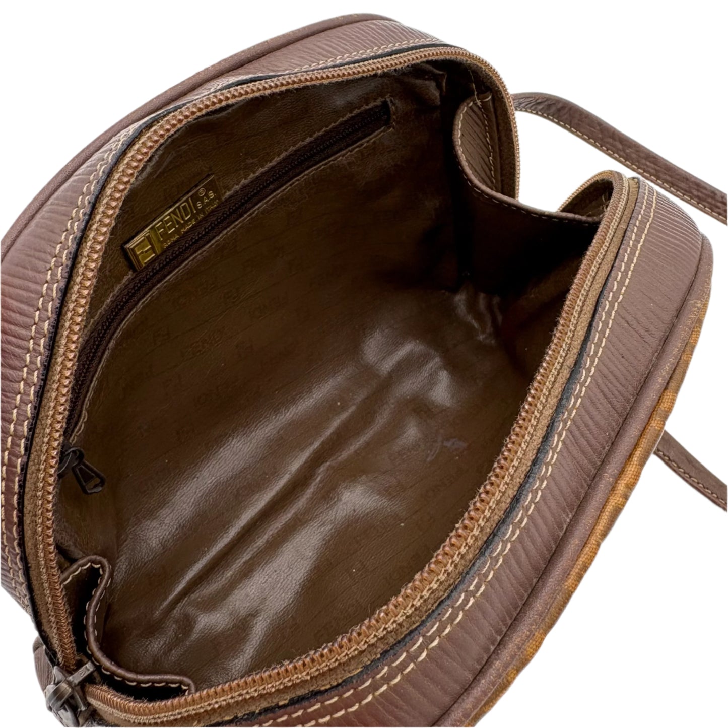 1985 Fendi Zucca FF Crossbody Camera Bag