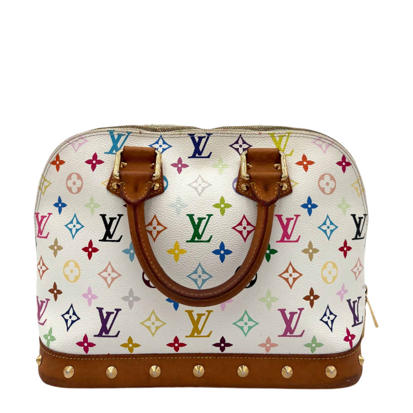Louis Vuitton White Multicolor Alma