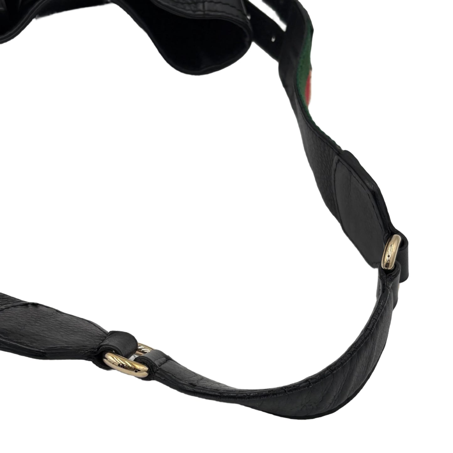 Gucci Heritage Pebble Leather Messenger Web Bag