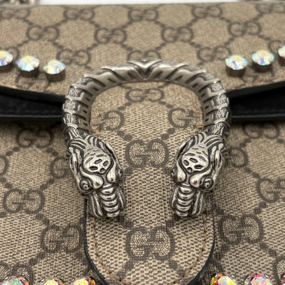2018 Gucci GG Supreme Crystal Studded Dionysus