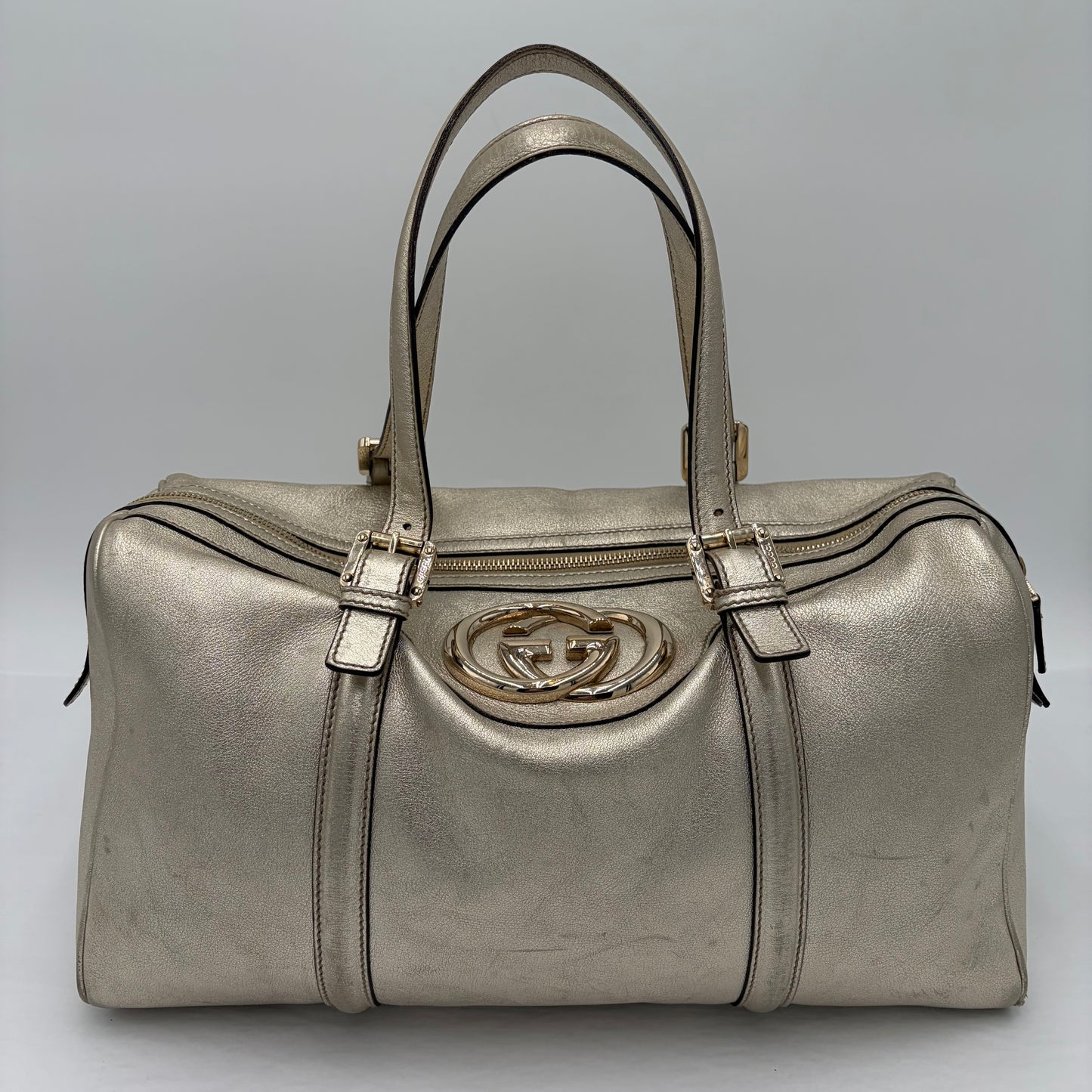 Gucci Interlocking G Britt Shoulder Bag Gold