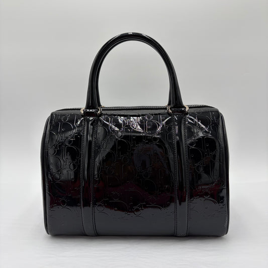 Vintage Christian Dior Patent Bowler Bag