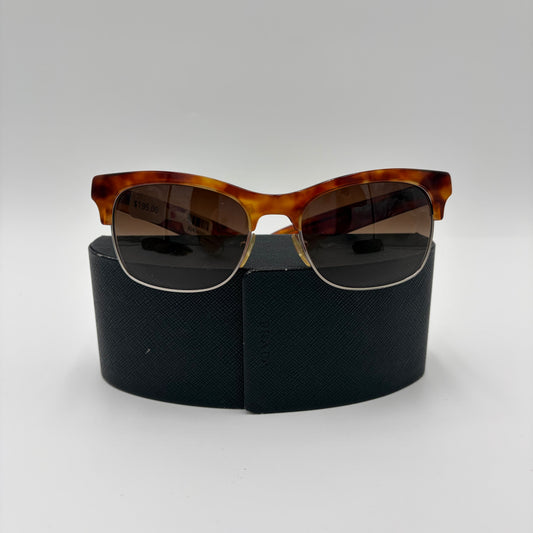Prada SPR11P Wayfarer Tortoise Sunglasses In Box