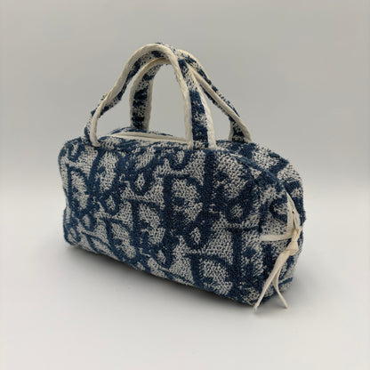 Vintage Christian Dior Mini Trotter Terry Cloth Boston Bag