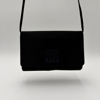 Y2K Givenchy Black Satin Clutch