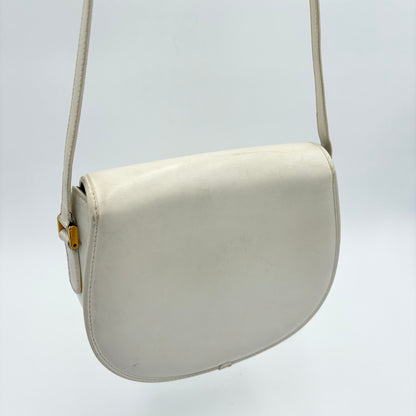 Vintage White Leather Gucci Crossbody