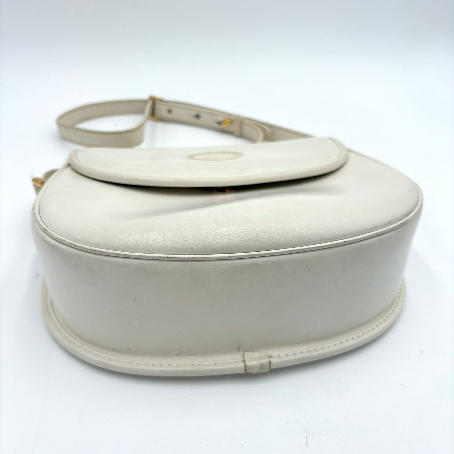 Vintage White Leather Gucci Crossbody