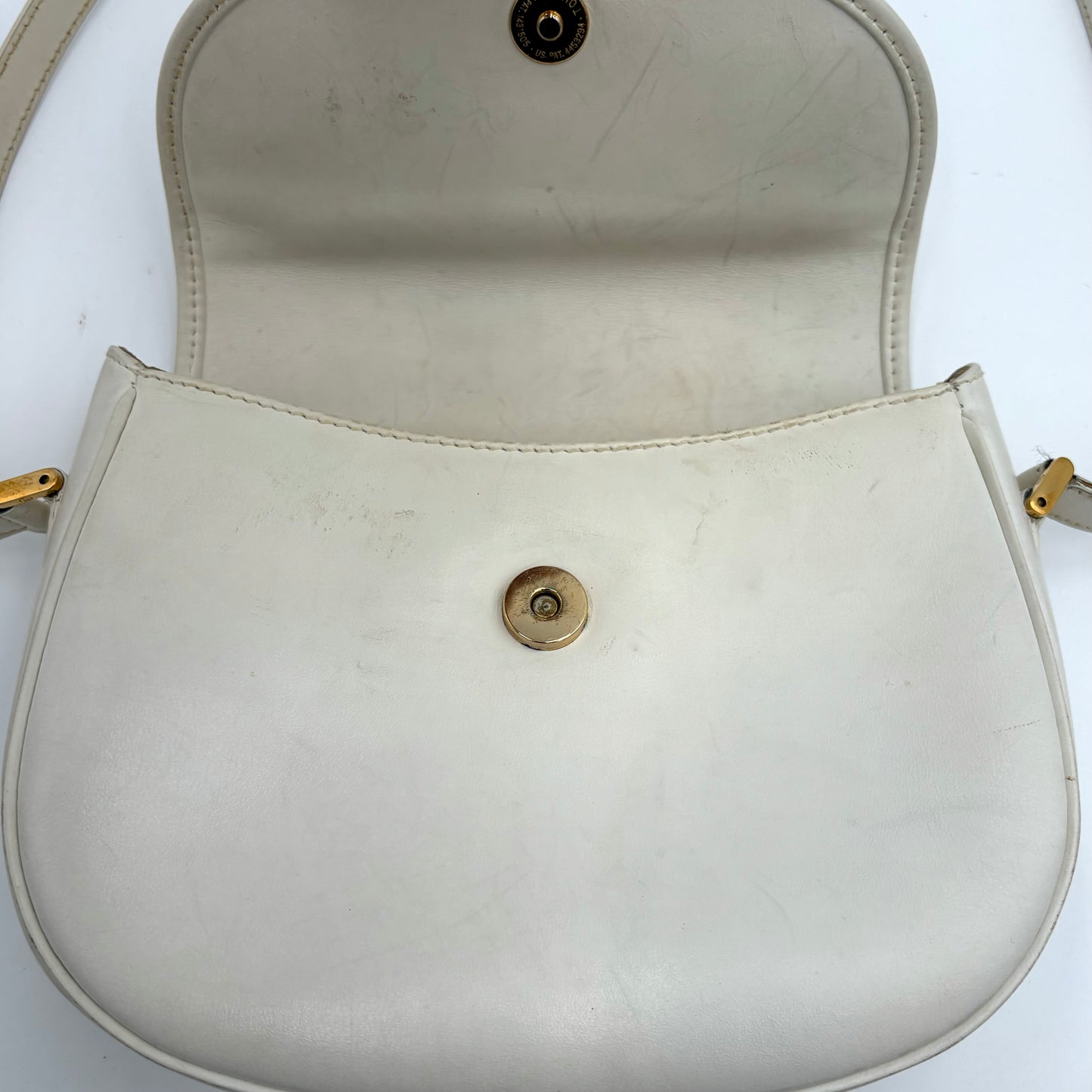 Vintage White Leather Gucci Crossbody