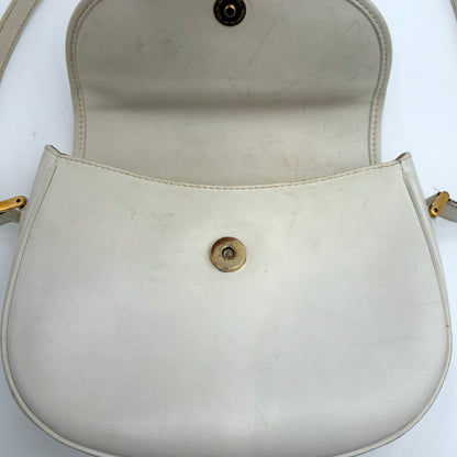 Vintage White Leather Gucci Crossbody
