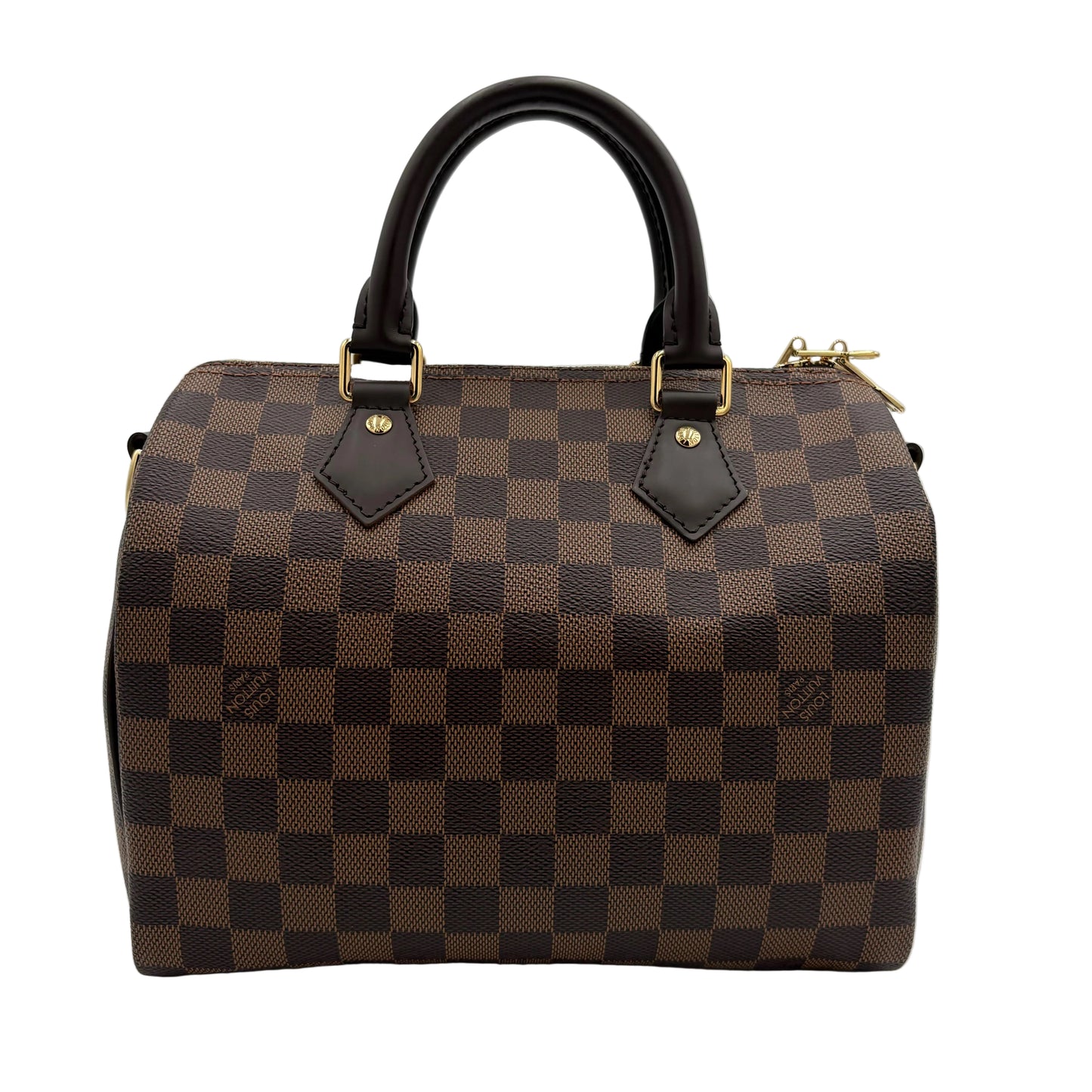 Chipped Louis Vuitton Speedy Bandouliere 25 Damier Ebene