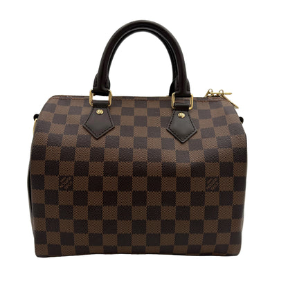 Chipped Louis Vuitton Speedy Bandouliere 25 Damier Ebene