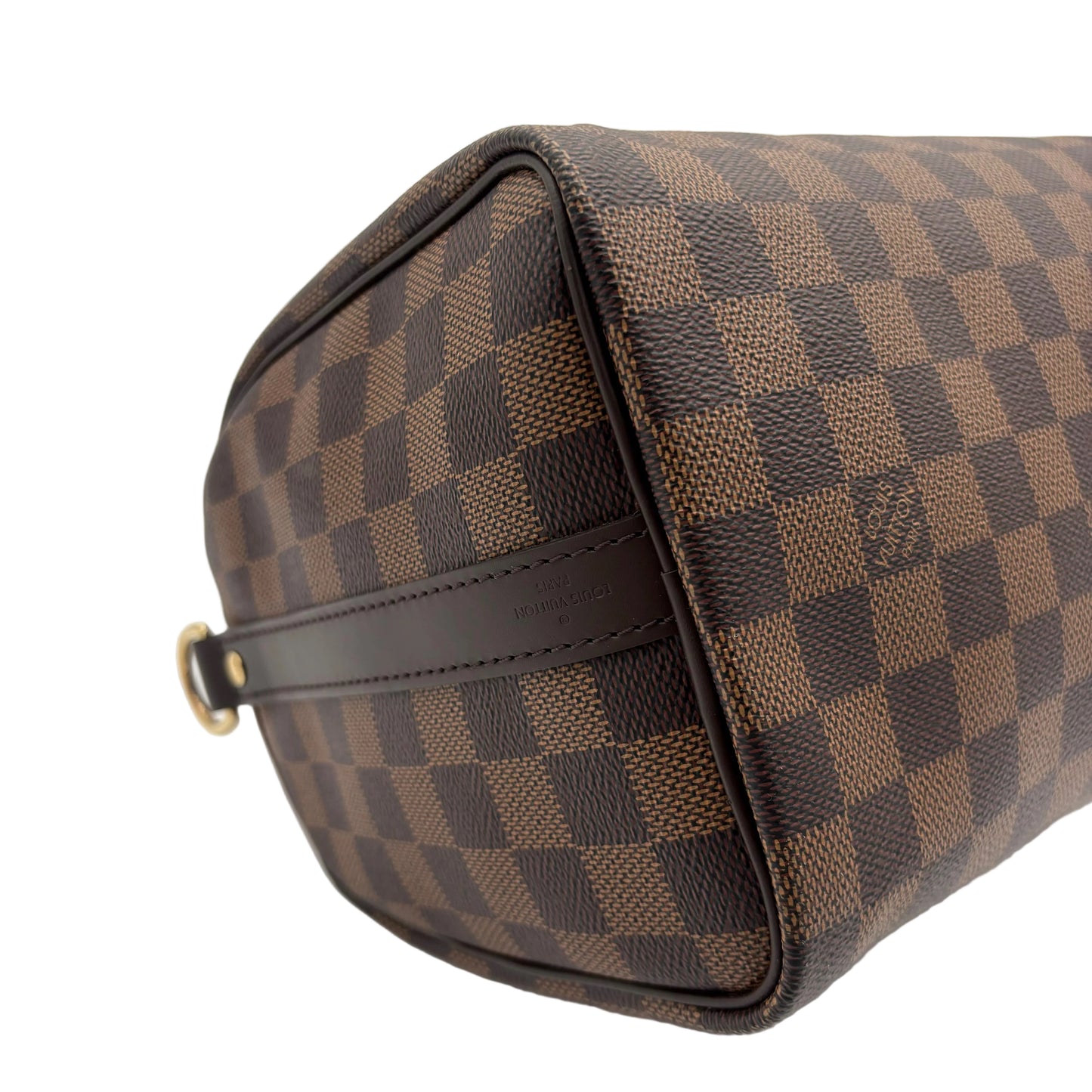 Chipped Louis Vuitton Speedy Bandouliere 25 Damier Ebene