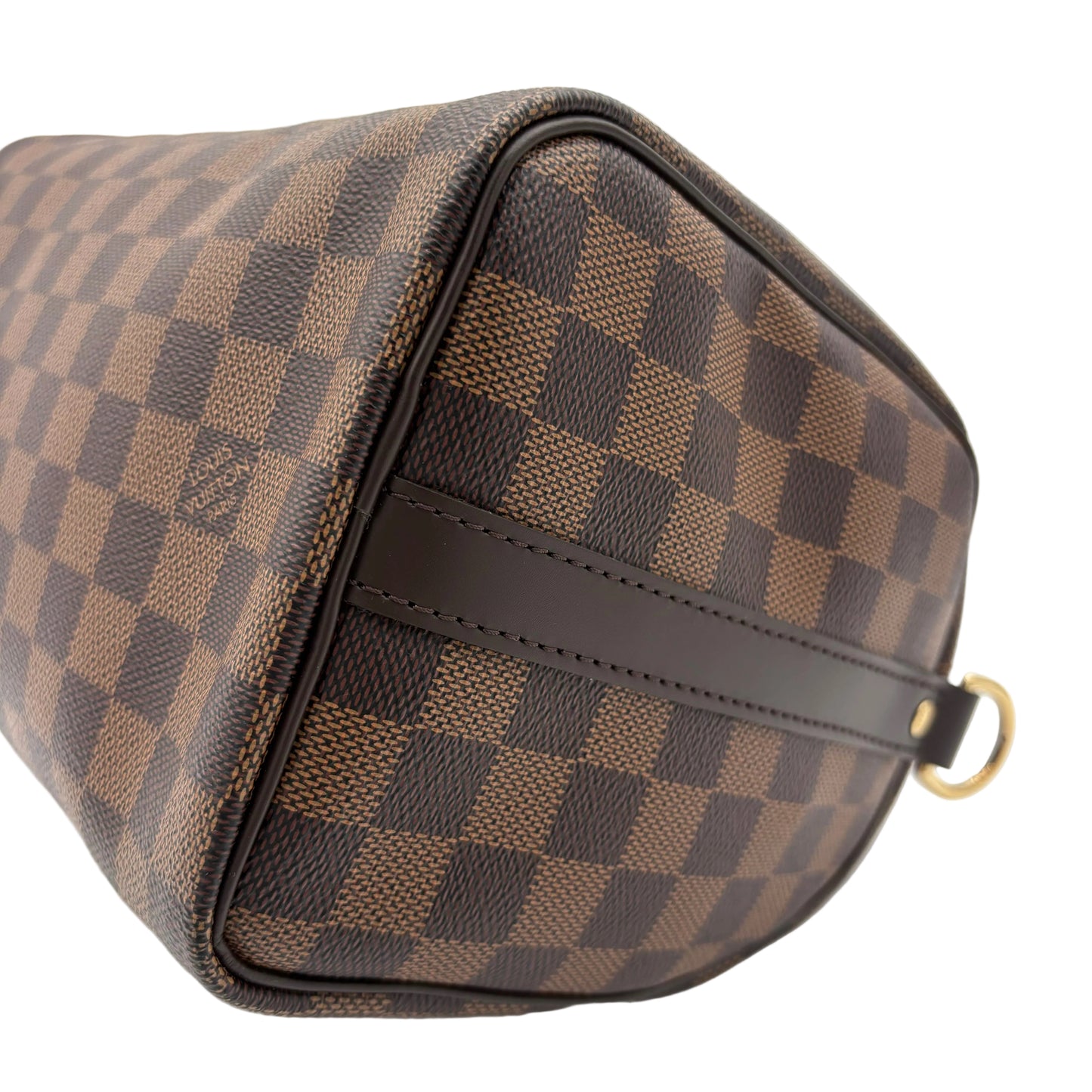 Chipped Louis Vuitton Speedy Bandouliere 25 Damier Ebene