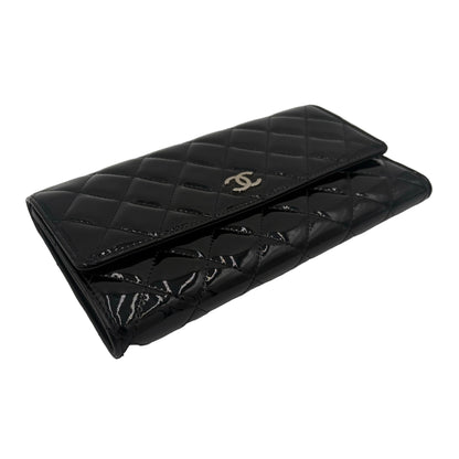 09-10 Chanel Quilted Patent Leather Wallet