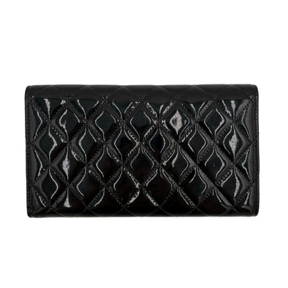 09-10 Chanel Quilted Patent Leather Wallet
