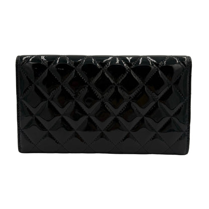 09-10 Chanel Quilted Patent Leather Wallet
