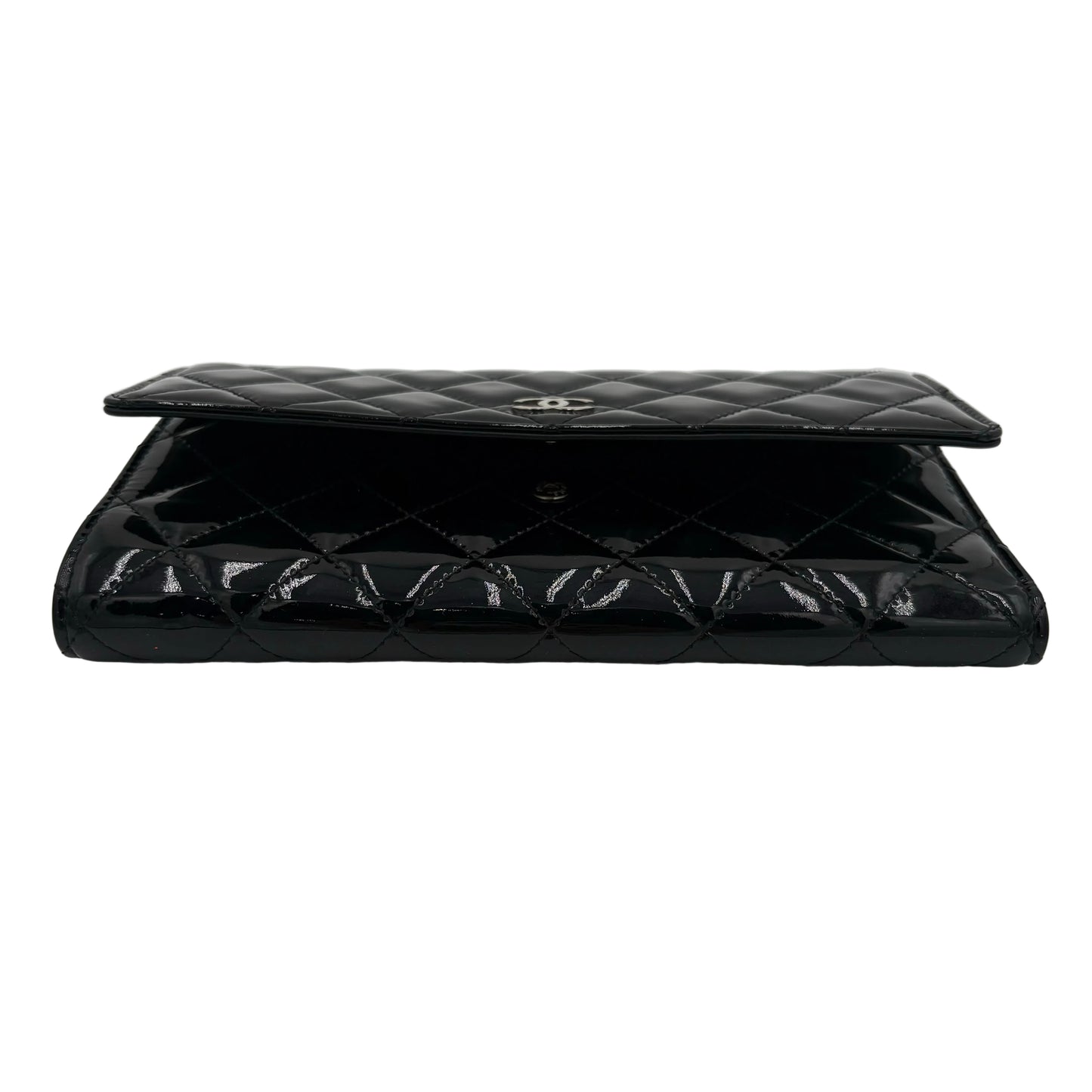 09-10 Chanel Quilted Patent Leather Wallet