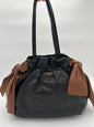 Prada Bow Nappa Satchel Bag-Black/Brown