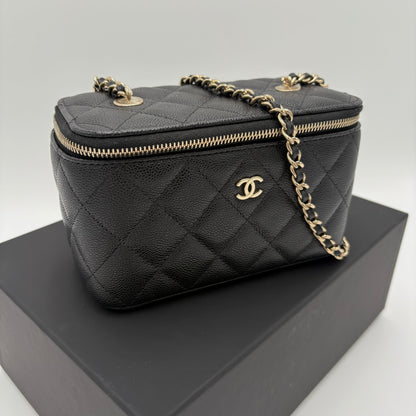Chanel Quilted Caviar Small Vanity Case