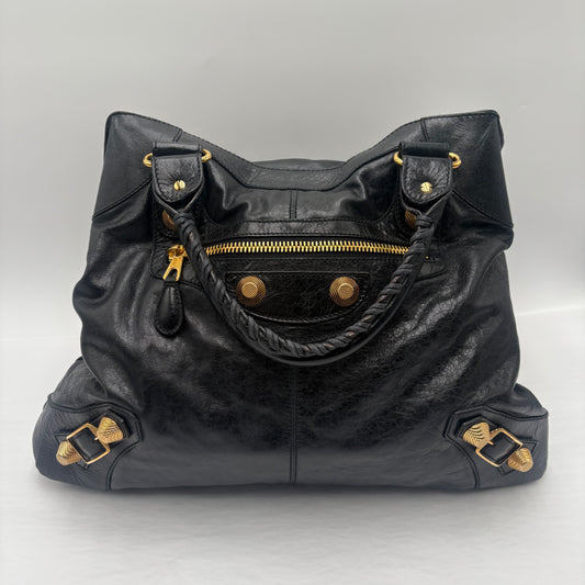 Balenciaga Motocross Giant 21 Black City Bag