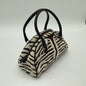 Vintage Prada Zebra Print Pony Hair Top Handle Bag