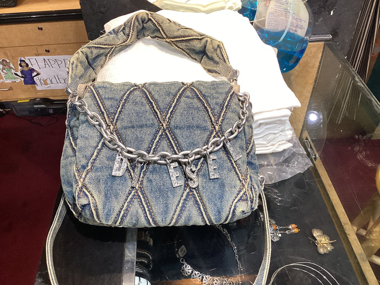 Diesel Charm-D Denim Bag