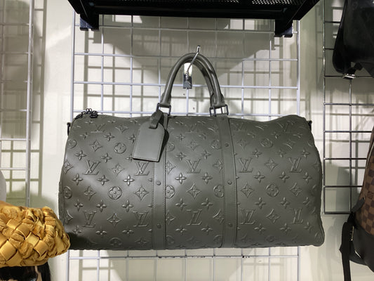 Limited 2021 Louis Vuitton Khaki Keepall Bandouliere 50