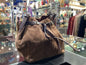 Carolina Herrera Suede Embossed Bucket Bag