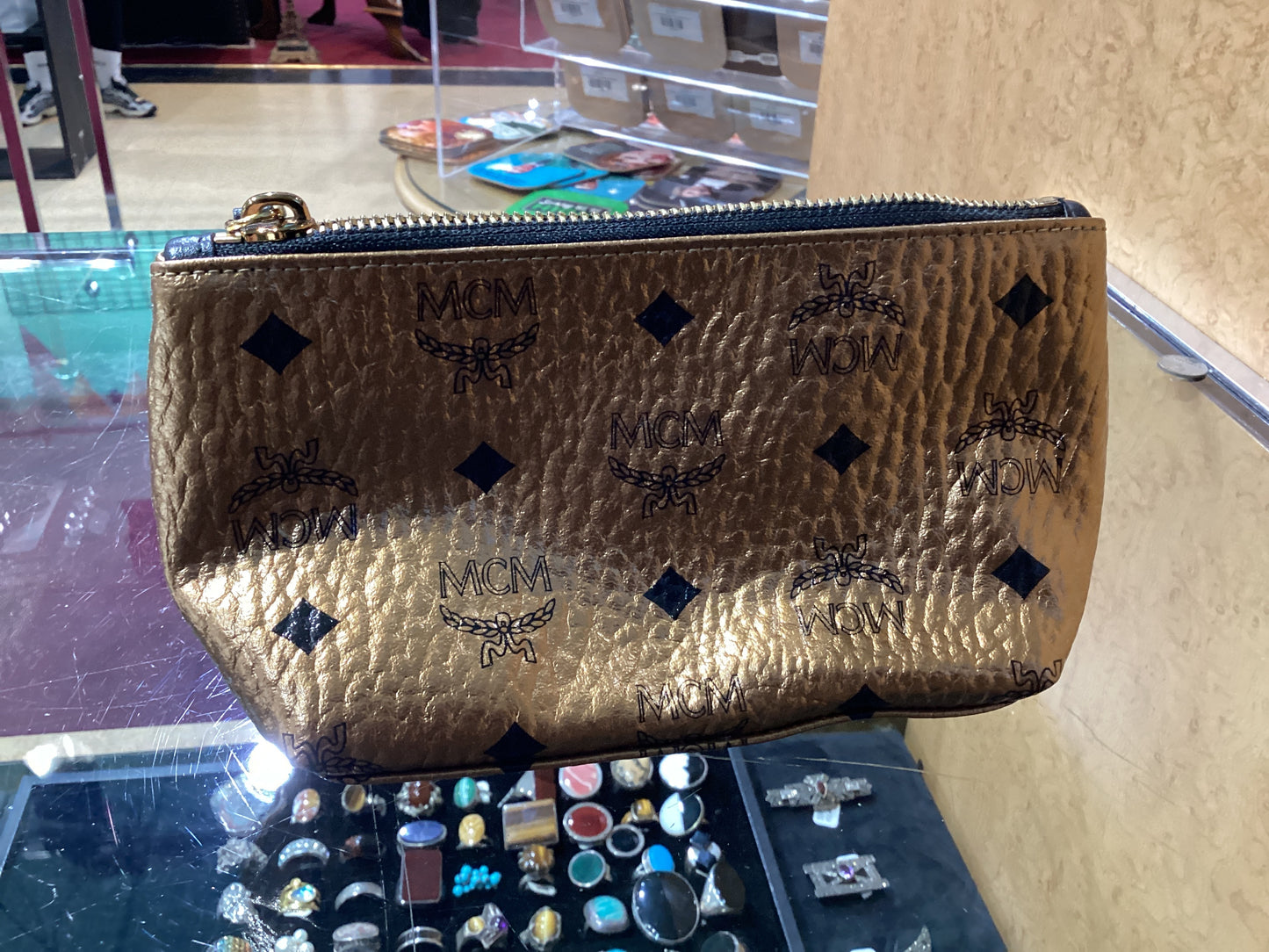 MCM Leather Cosmetic Bag