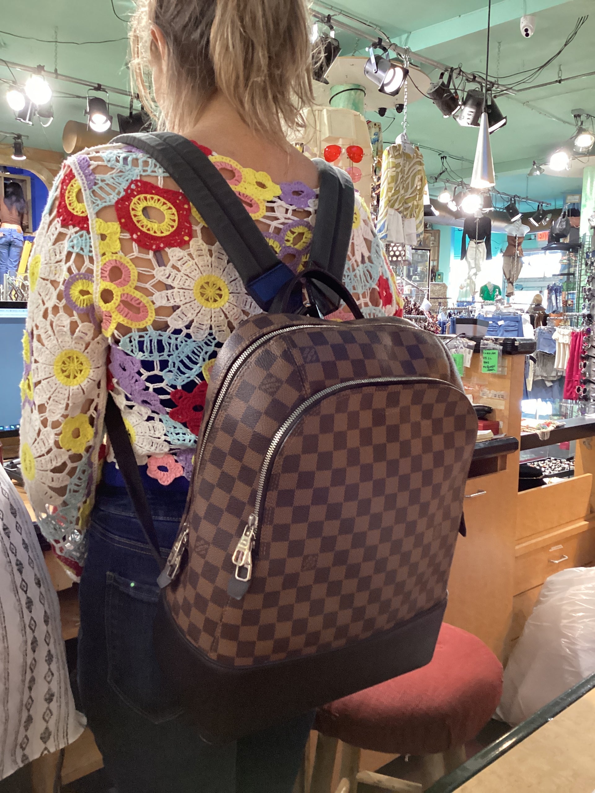 louis vuitton backpack damier ebene Louis Vuitton Jake Damier Ebene Backpack – Miami Twice
