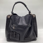 BCBG Leather Stitch Bag Black/Silver