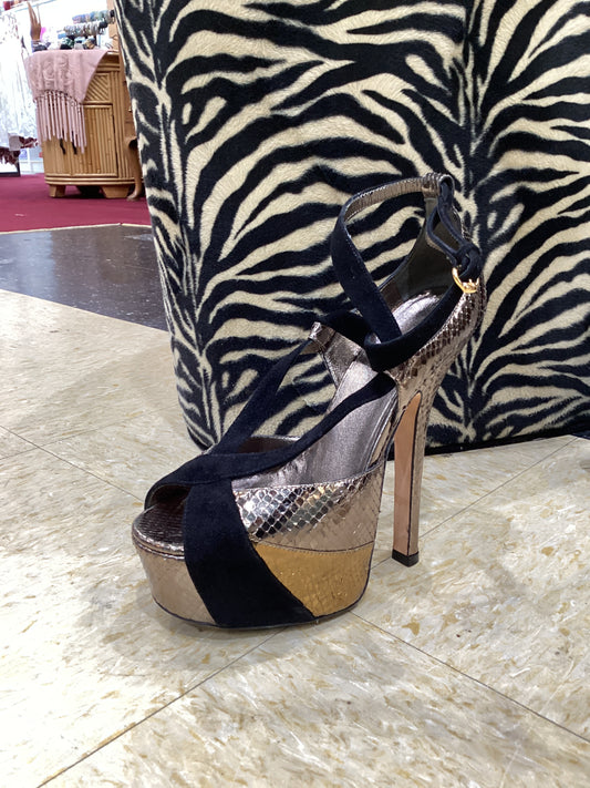 2009 Gucci Python & Suede Platforms