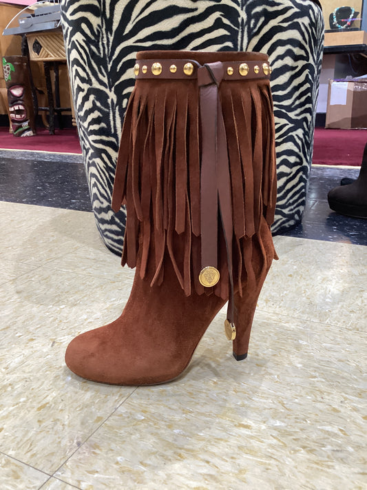Gucci Suede Fringe Ankle Boots